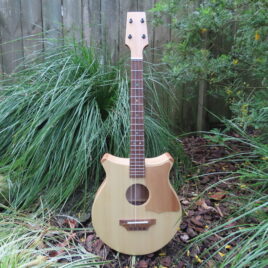 CROWN ROYALE JUMBO BARITONE UKULELE – NZ Kauri with Spruce top