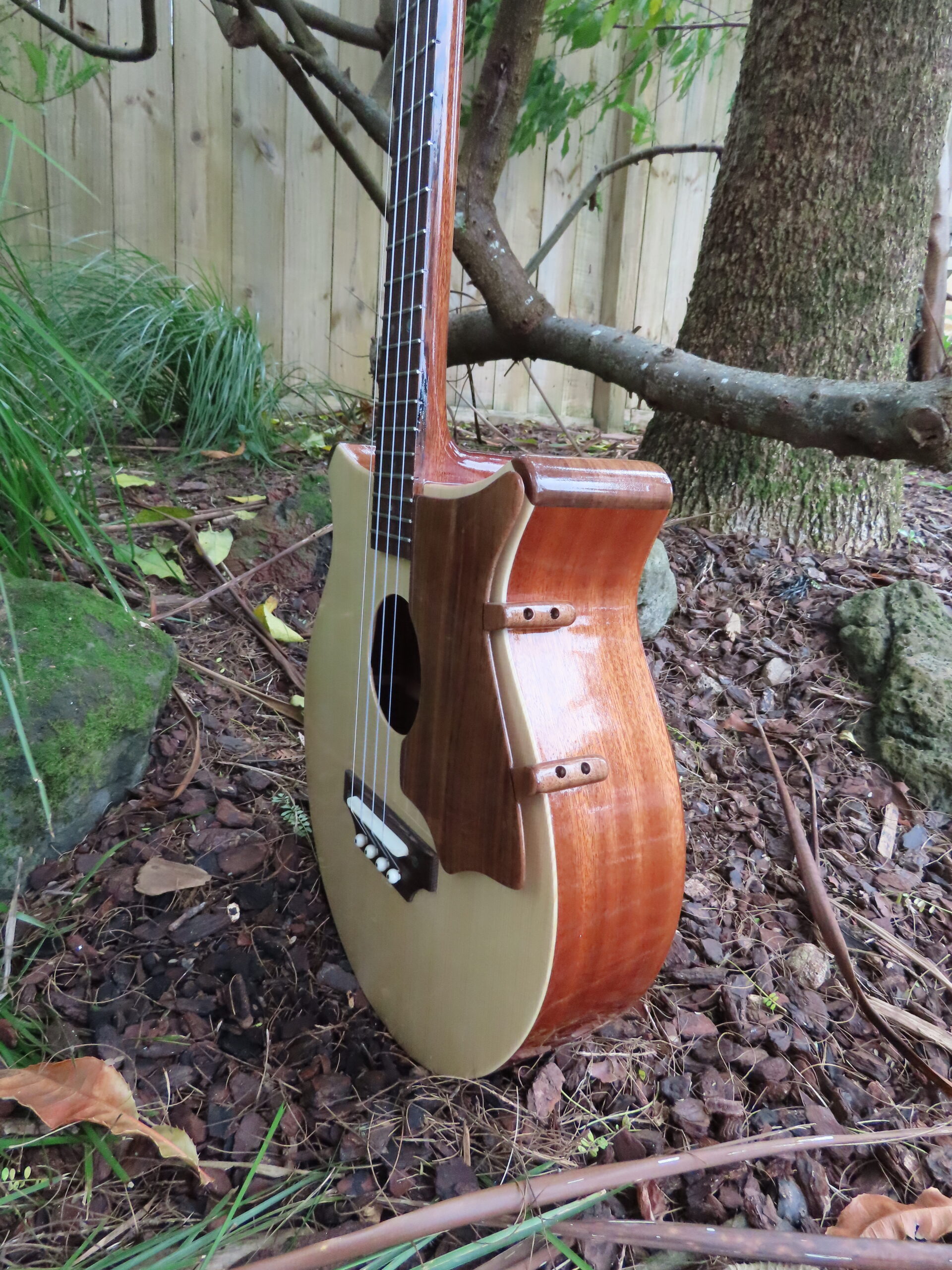 CROWN ROYALE BARITONE UKULELE - Mahogany with Spruce top - Image 4